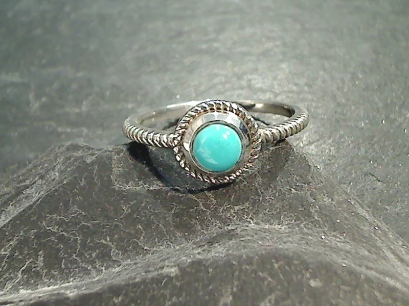 Size 8 Turquoise, Sterling Silver Ring