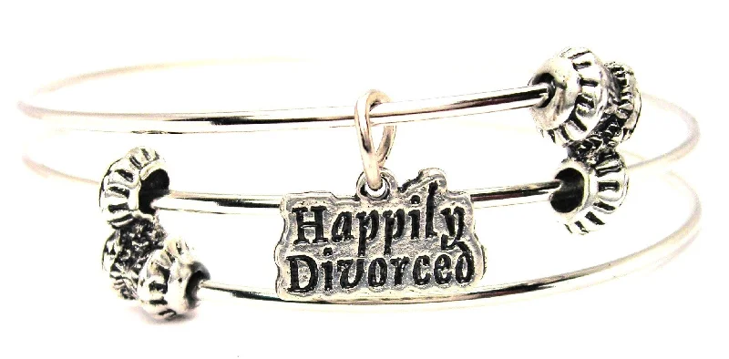 Happily Divorced Triple Style Expandable Bangle Bracelet