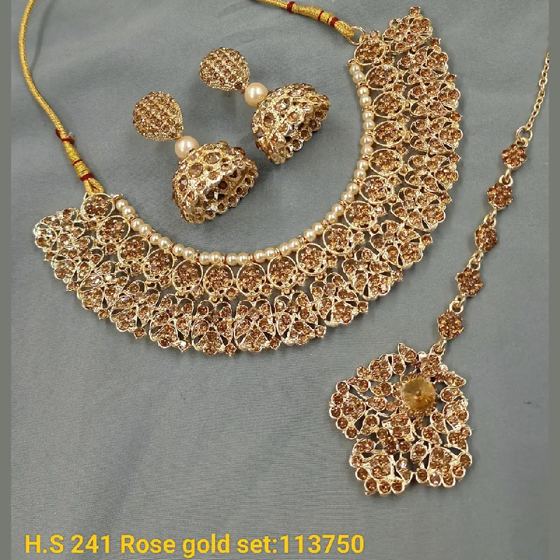 Padmawati Bangles Gold Plated Austrian Stone Necklace Set