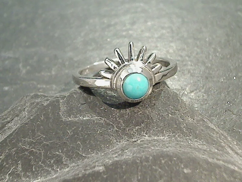 Size 7.75 Turquoise, Sterling Silver Ring