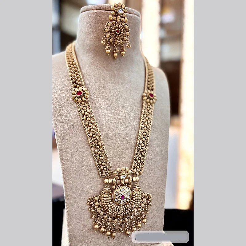 Jewel Addiction Gold Plated Pota Stone Necklace Set