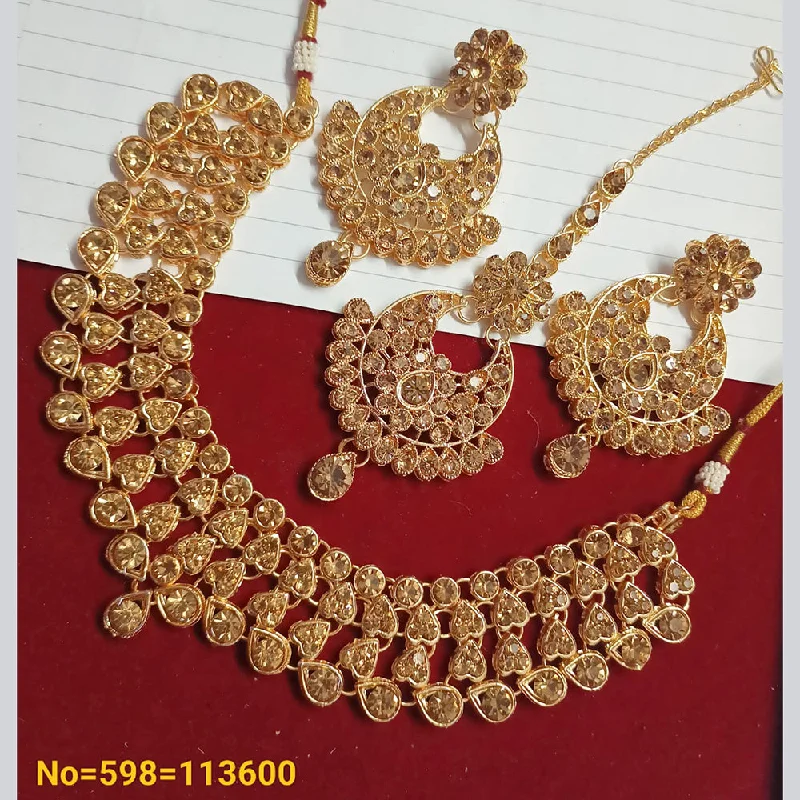 Padmawati Bangles Gold Plated Austrian Stone Necklace Set