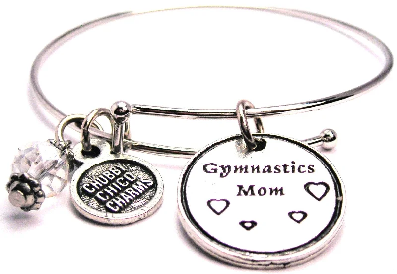 Gymnastics Mom Circle Bangle Bracelet