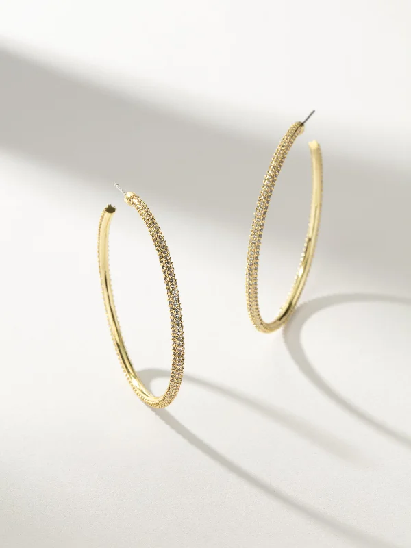 Attention Pavé Hoop Earrings