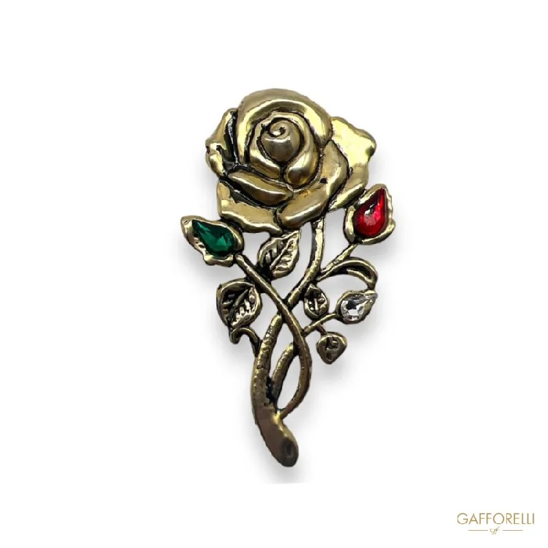 Tricolor Rose Brooch- Art. A530 - Gafforelli Srl