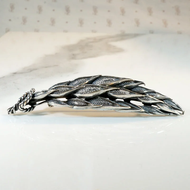 Wheat Sheaf Brooch in Sterling Silver