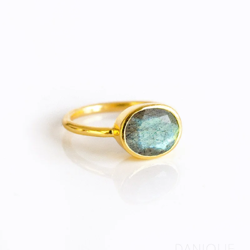 Stacking Ring: Labradorite Oval Ring