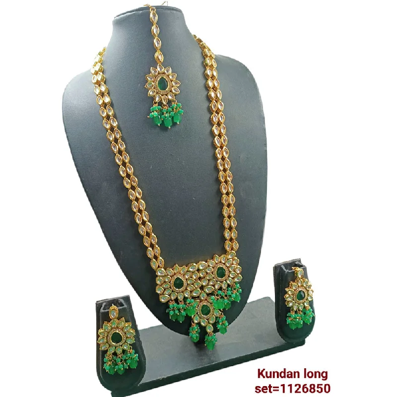 Padmawati Bangles Kundan Stone Gold Plated Necklace Set