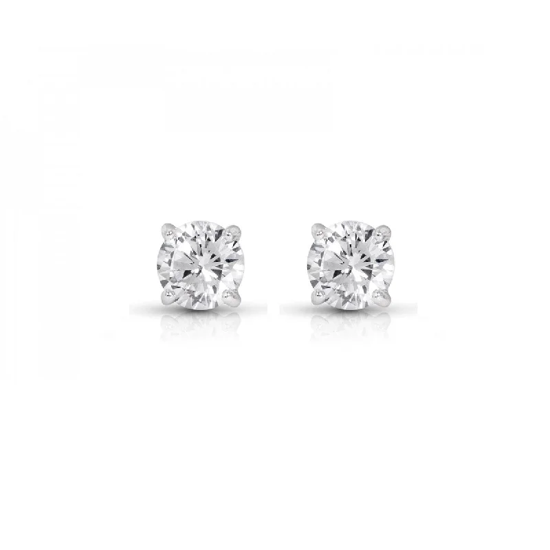 Classic 4-Prong Diamond Stud Earrings - 0.50 twt