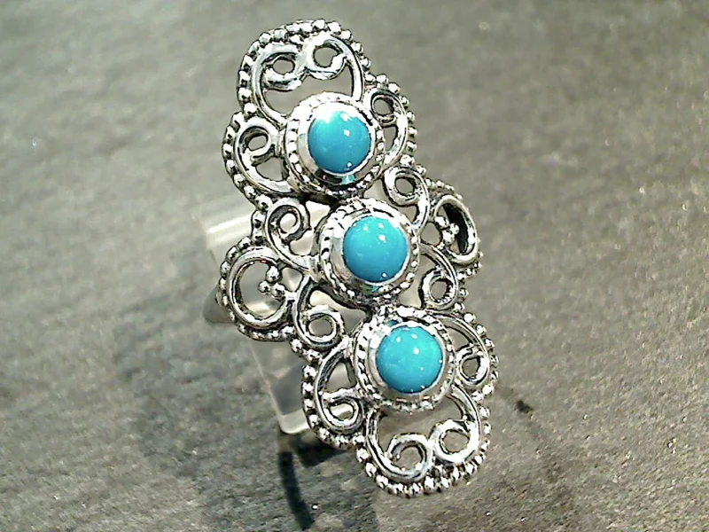 Size 6.5 Turquoise, Sterling Silver Ring