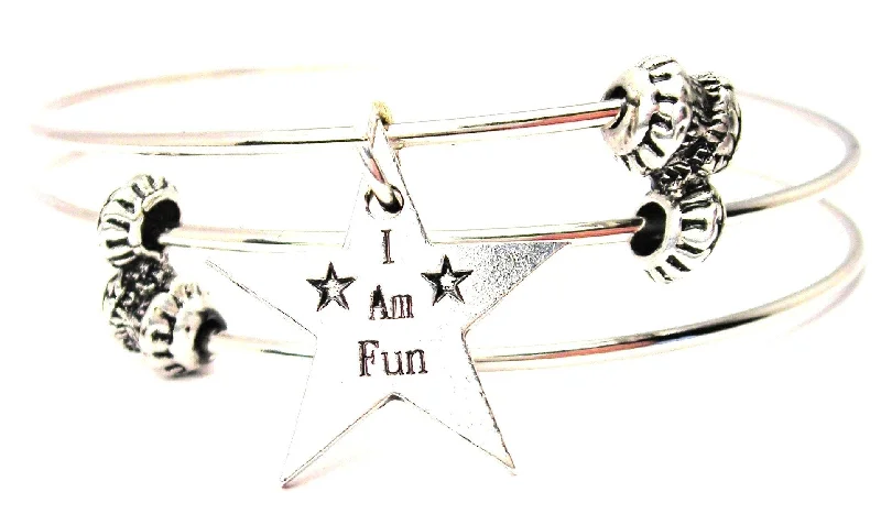 I Am Fun Triple Style Expandable Bangle Bracelet