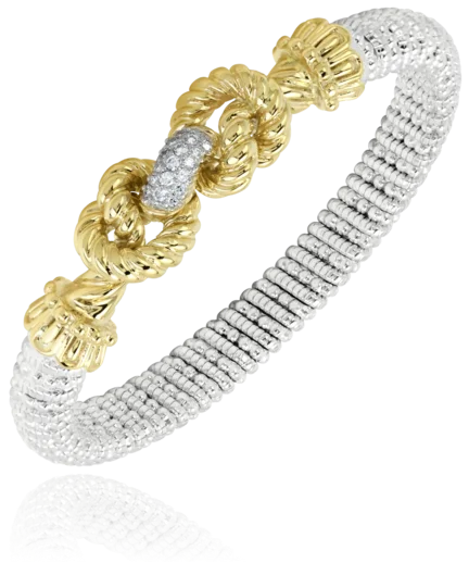 Vahan - 14K Yellow Gold & Sterling Silver, Diamond Bracelet