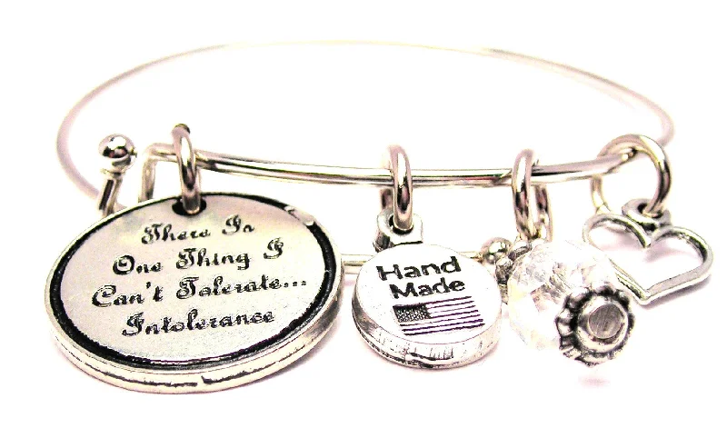 There Is One Thing I Cant Tolerate... Intolerance Bangle Bracelet