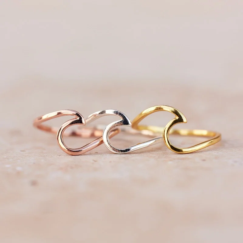 Rose Gold Wave Ring