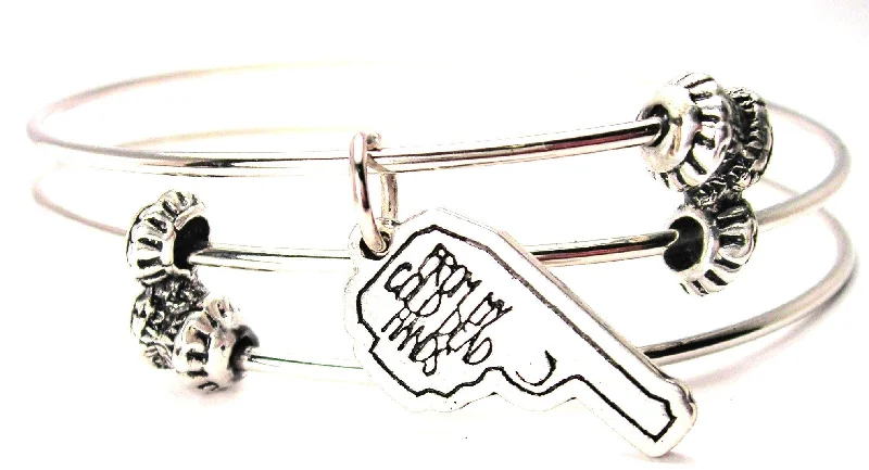 From My Cold Dead Hands Triple Style Expandable Bangle Bracelet