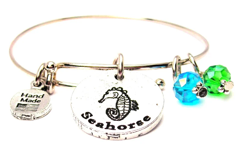 Xavier's Fish Tank Item Seahorse Expandable Bangle Bracelet