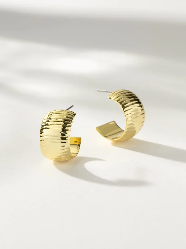 Ribbed Statement Hoop Earrings