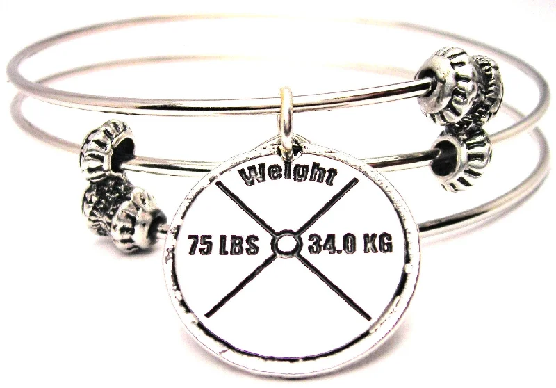 75 Lb Weight Triple Style Expandable Bangle Bracelet