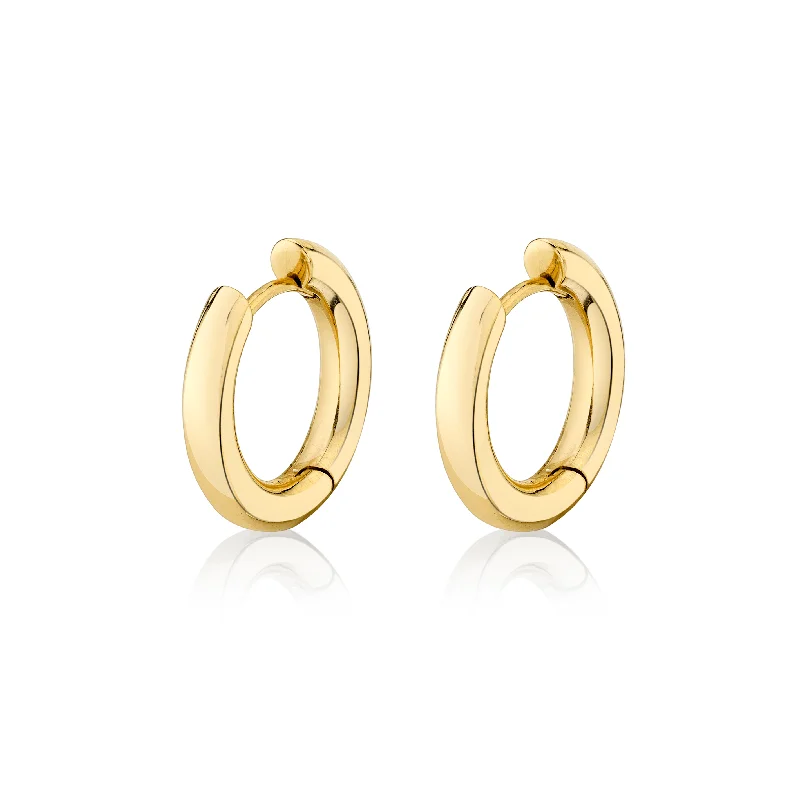 Solid Medium Goddess Hoops