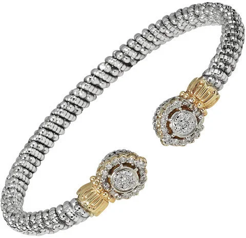 Gold & Sterling Silver Diamond Bracelet