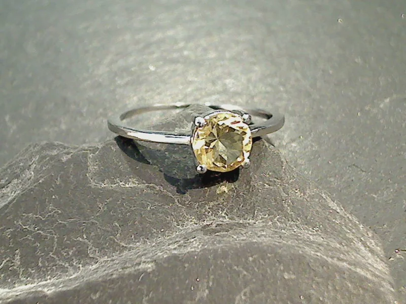 Size 6 Citrine, Sterling Silver Ring