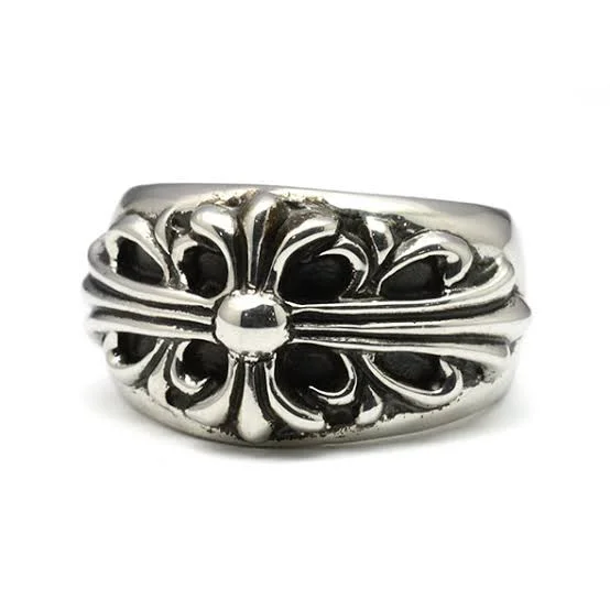 Stainless Steel Cross Ring