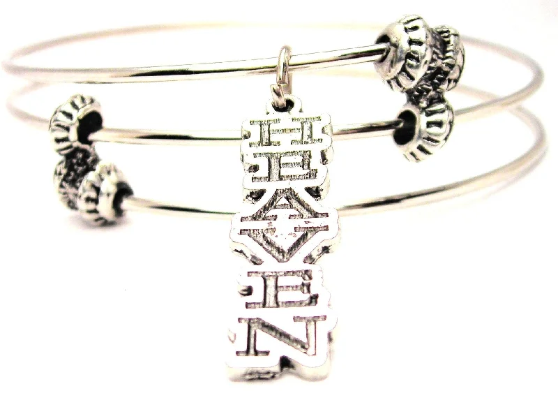 Heaven Letters Going Down Triple Style Expandable Bangle Bracelet