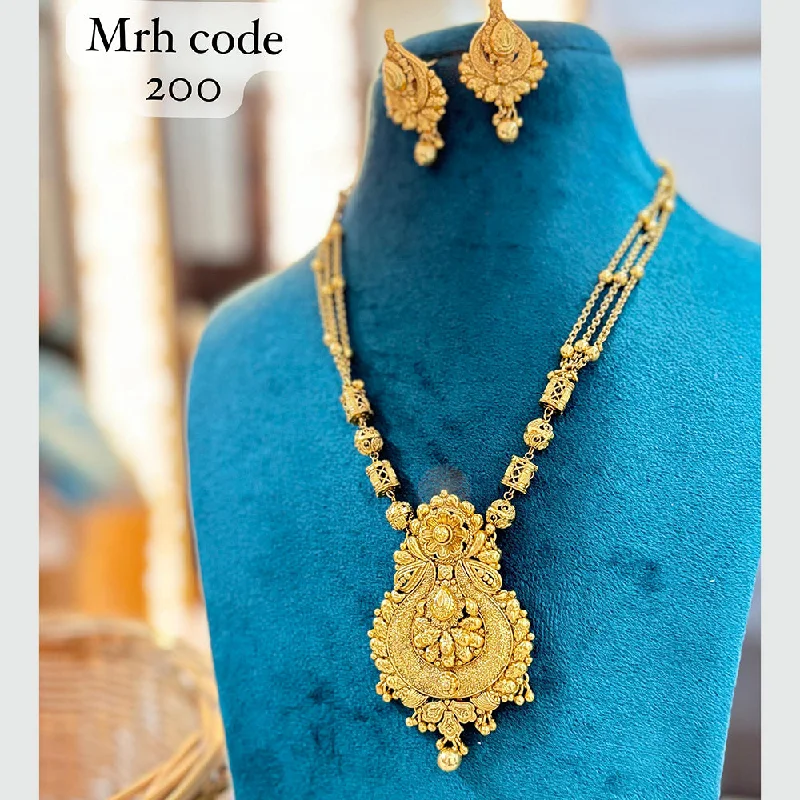 Jewel Addiction Copper Gold Plated Necklace Set