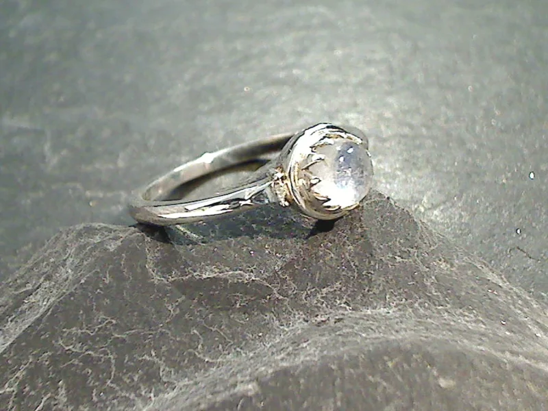 Size 7 Moonstone, Sterling Silver Ring