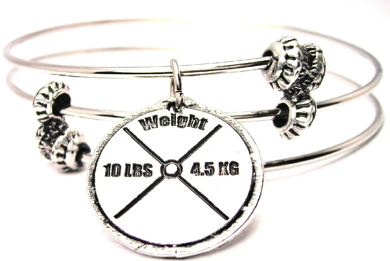 10 Lb Weight Triple Style Expandable Bangle Bracelet