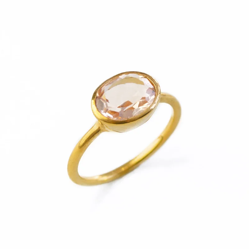 Morganite Oval Ring