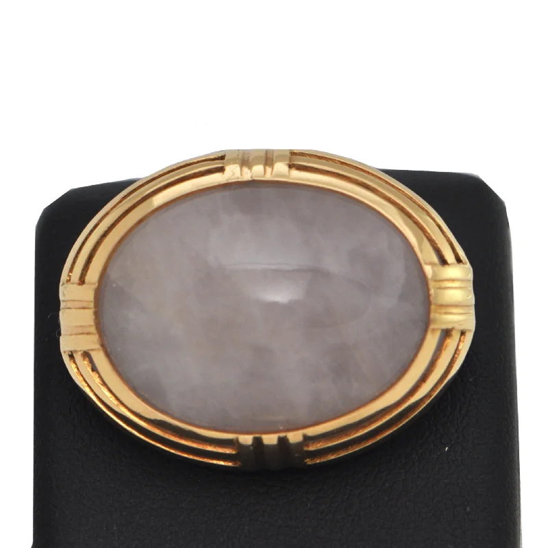 Mid-Century Finnish Lavender Quartz 14K Yellow Gold Brooch (1959)