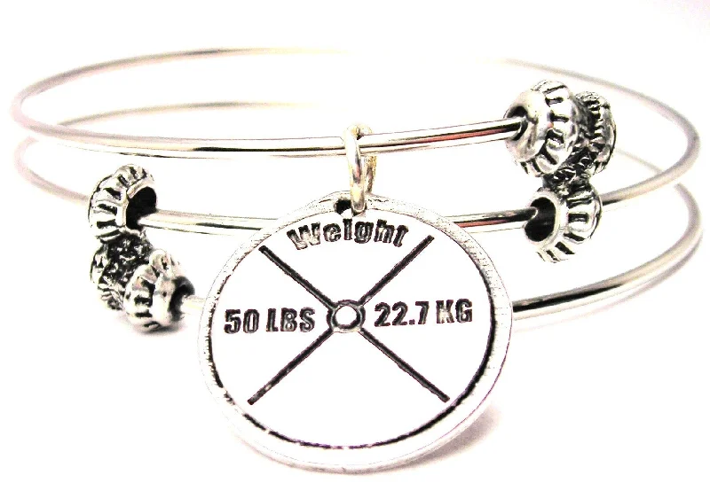 50 Lb Weight Triple Style Expandable Bangle Bracelet