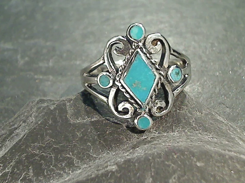 Size 5.75 Turquoise, Sterling Silver Ring