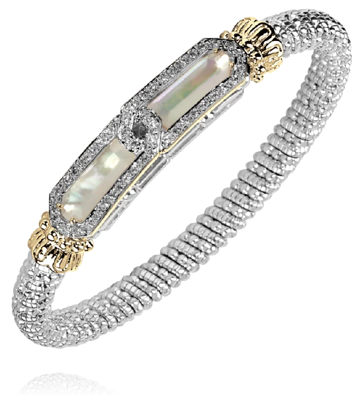 Vahan - 14K Gold & Sterling Silver, Mother of Pearl Bracelet