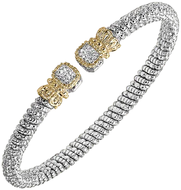 Vahan Silver Gold diamond bracelet