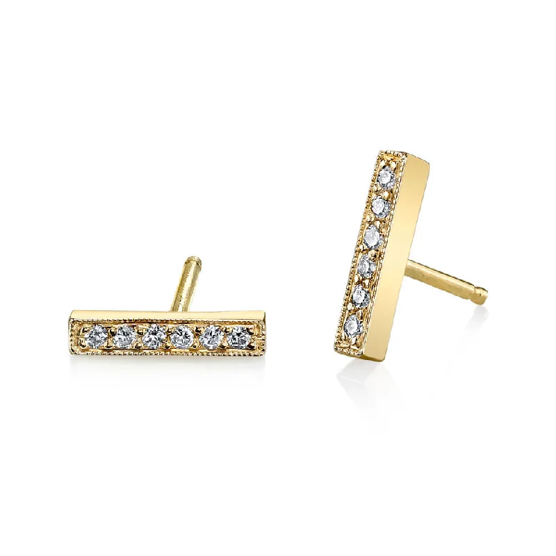 Pave Mini Bar Studs