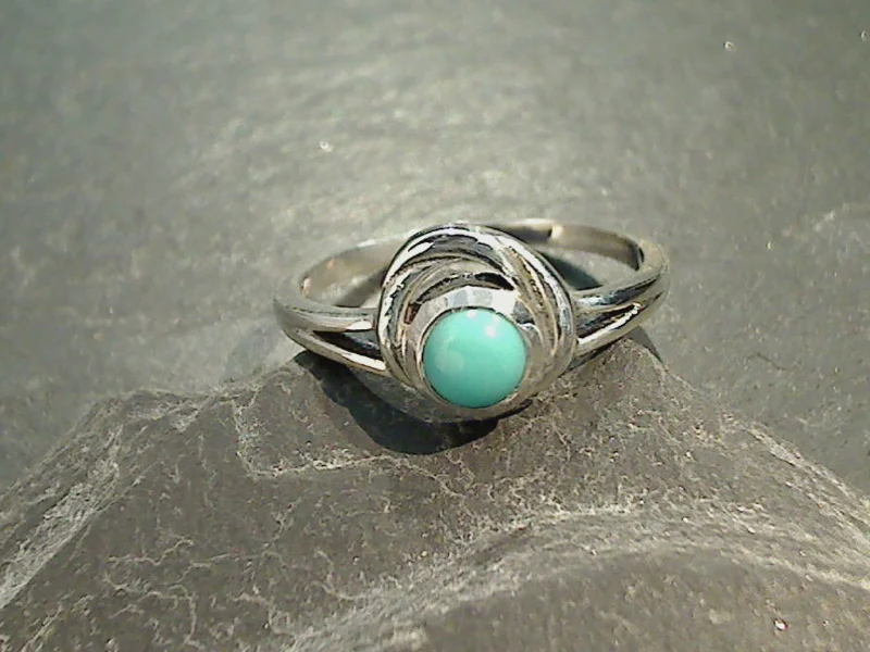 Size 8 Turquoise, Sterling Silver Ring