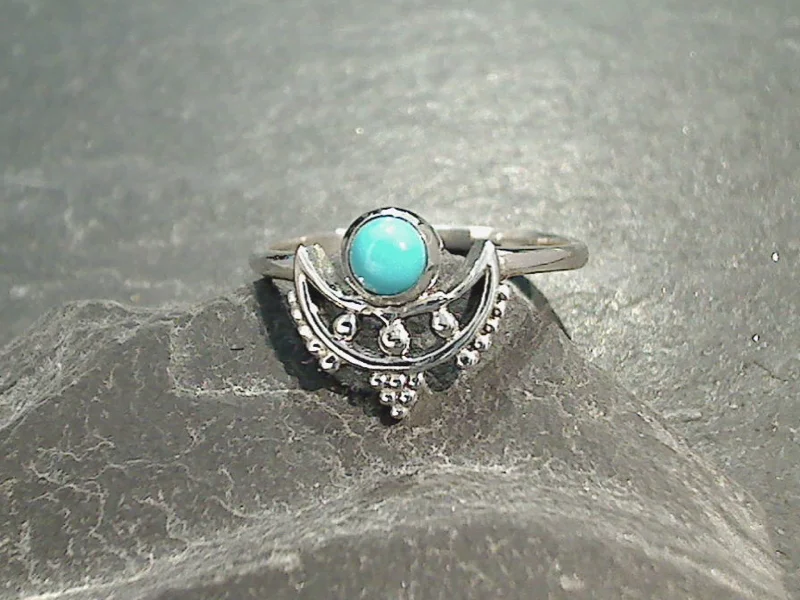 Size 9 Turquoise, Sterling Silver Ring