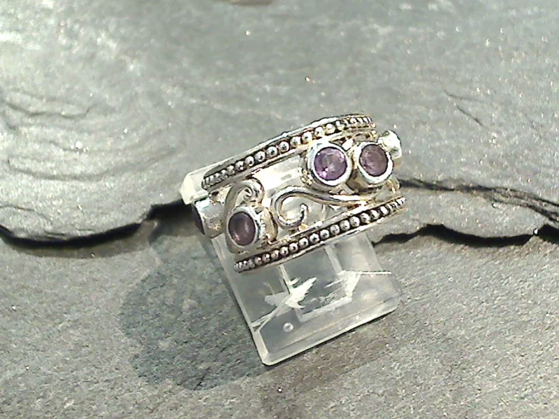 Size 5 Amethyst, Sterling Silver Ring